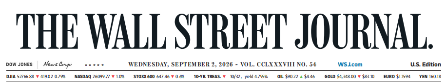 WSJ 华尔街日报 20260902