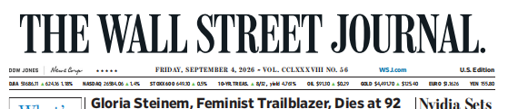 WSJ 华尔街日报 20260904