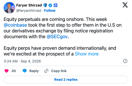 彭博： Coinbase 向美国证券交易委员会提交文件旨在将杠杆股票投注引入美国