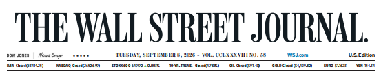 WSJ 华尔街日报 20260908
