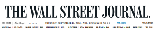 WSJ 华尔街日报 20260910