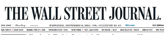 WSJ 华尔街日报 20260916