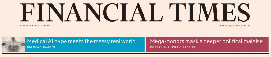 Financial Times 金融时报 20260918