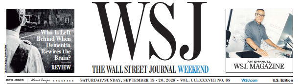 WSJ Weekend 华尔街日报周末版 20260919-20