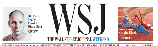 WSJ Weekend 华尔街日报周末版 20260926-27