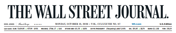WSJ 华尔街日报 20261012