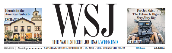 WSJ Weekend 华尔街日报周末版 20261017-18