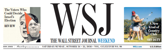 WSJ Weekend 华尔街日报周末版 20261024-25