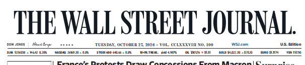 WSJ 华尔街日报 20261027