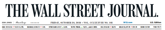 WSJ 华尔街日报 20261030