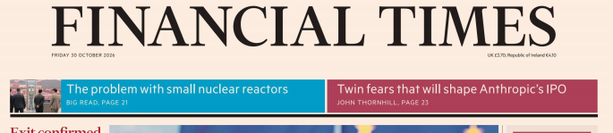 Financial Times 金融时报 20261030